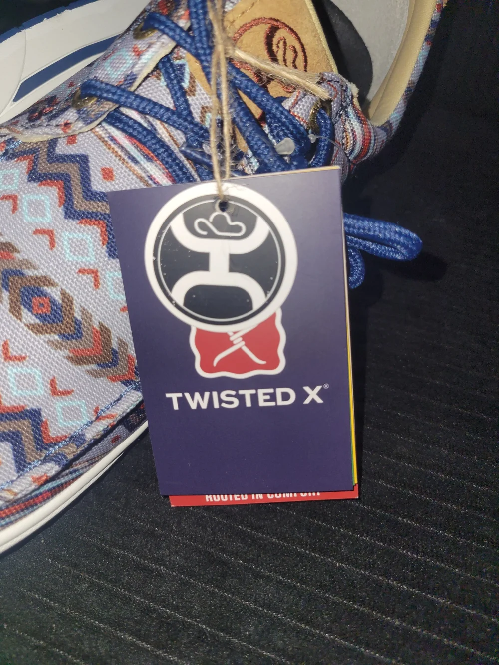 Twisted X Blue Multi-Patterned Casual Loafers